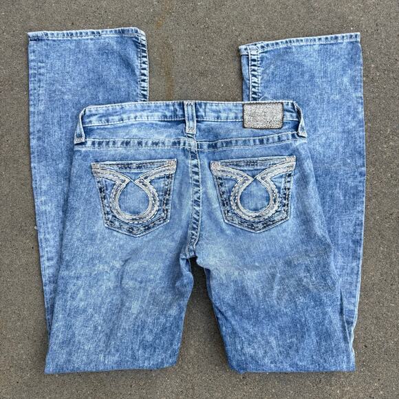 Big Star Liv Boot Cut Light Acid Wash 27L Light Blue Jeans - Picture 1 of 9